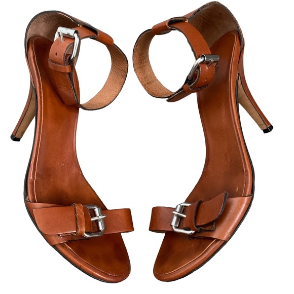 Maje Shoes - Maje Silver Buckle Ankle Strap Heels Size 9